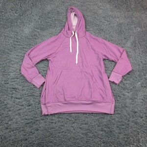 The WARMY Hoodie Womens Small Purple Pullover Fleece Lined Kangaroo Pocket NWOT